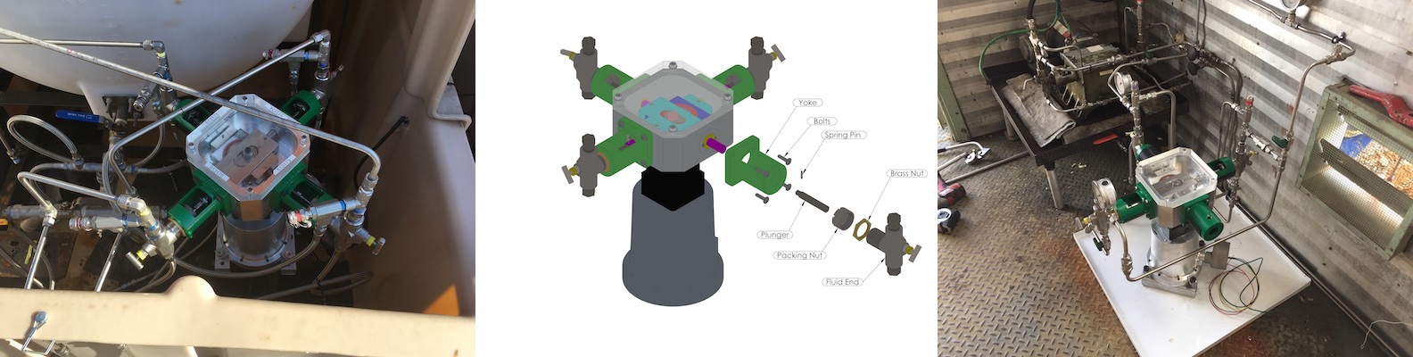 The CROSSFIRE low power solar chemical injection pump displayed from several angles