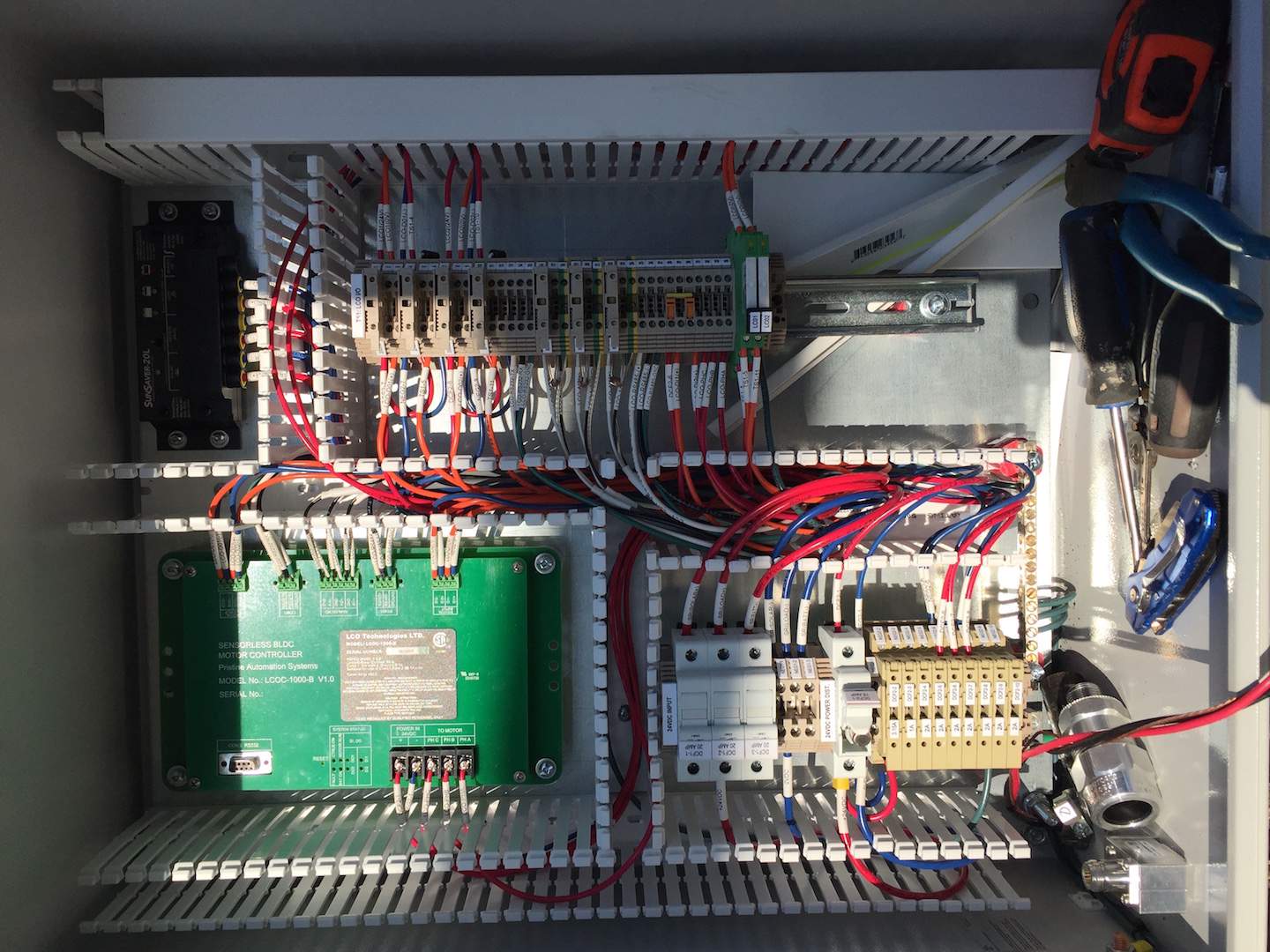 Control board for the CROSSFIRE ultra-low power chemical injection pump and instrument air compressor`